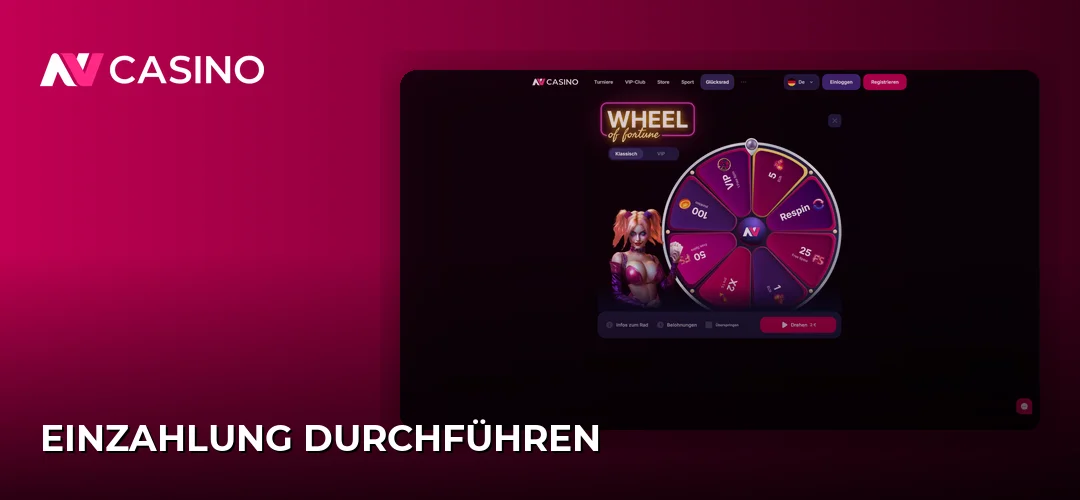 Einzahlung durchführen