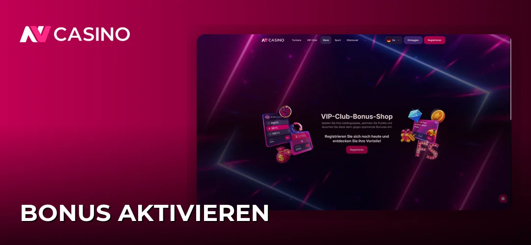 Bonus aktivieren